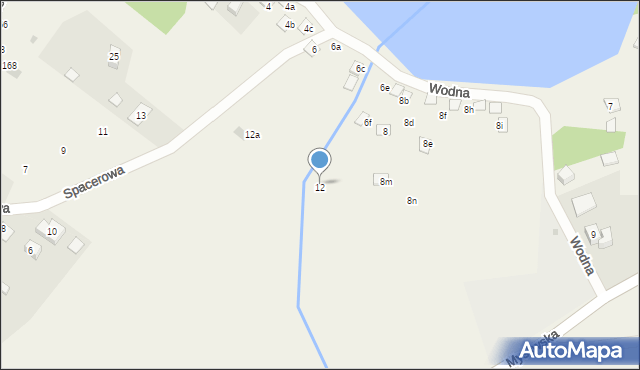 Błądzim, Spacerowa, 12, mapa Błądzim