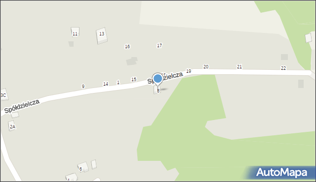 Błażowa, Spółdzielcza, 8, mapa Błażowa