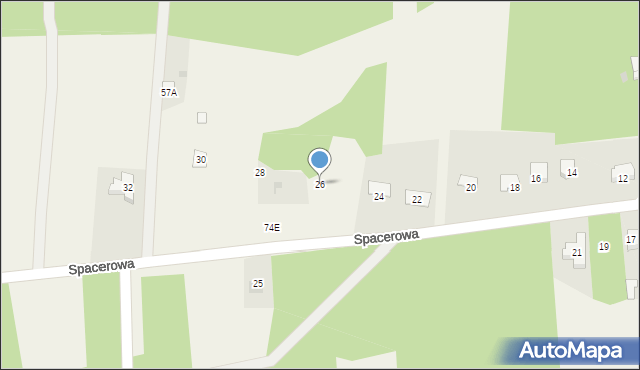 Blochy, Spacerowa, 26, mapa Blochy