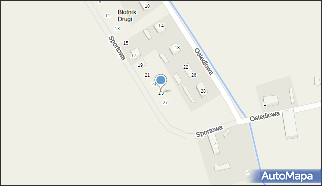 Błotnik, Sportowa, 25, mapa Błotnik