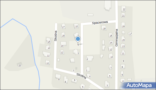 Bobowo, Spacerowa, 5, mapa Bobowo