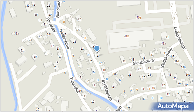 Bogatynia, Spółdzielcza, 14, mapa Bogatynia