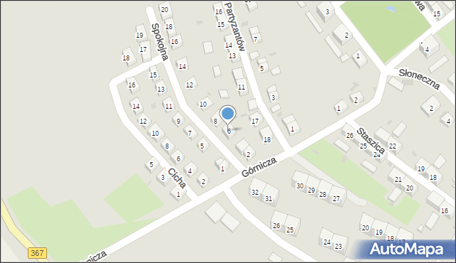 Boguszów-Gorce, Spokojna, 6, mapa Boguszów-Gorce