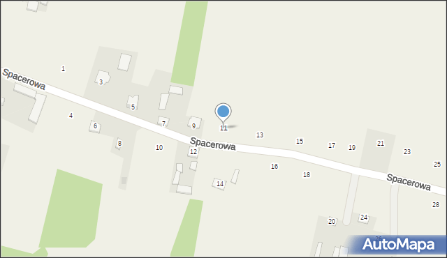 Bojmie, Spacerowa, 11, mapa Bojmie