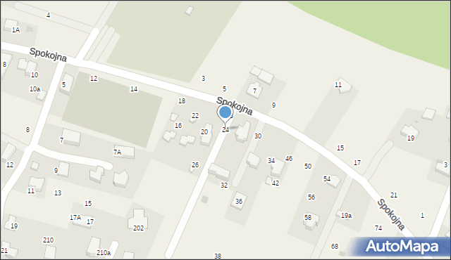 Bolechowice, Spokojna, 24, mapa Bolechowice