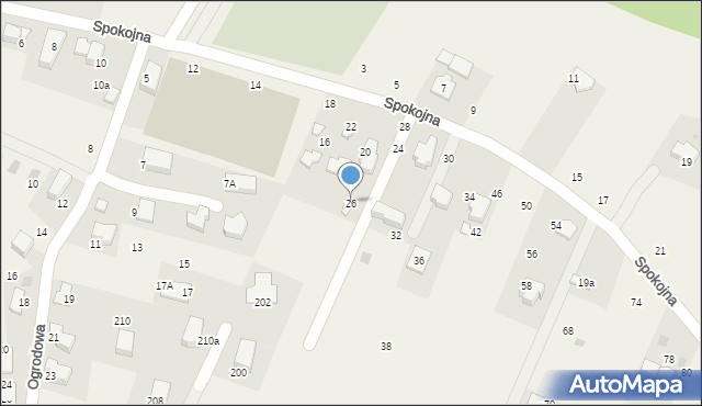 Bolechowice, Spokojna, 26, mapa Bolechowice