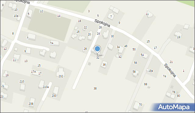 Bolechowice, Spokojna, 32, mapa Bolechowice