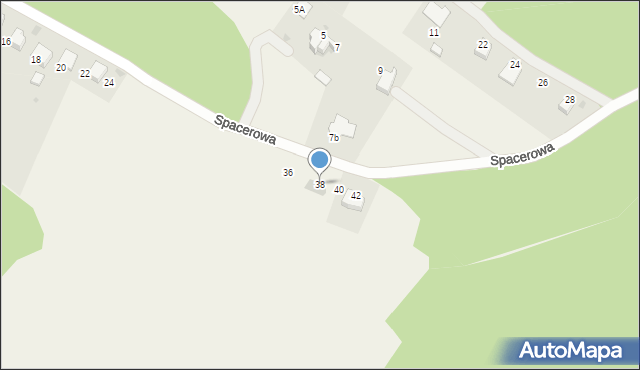 Bolęcin, Spacerowa, 38, mapa Bolęcin