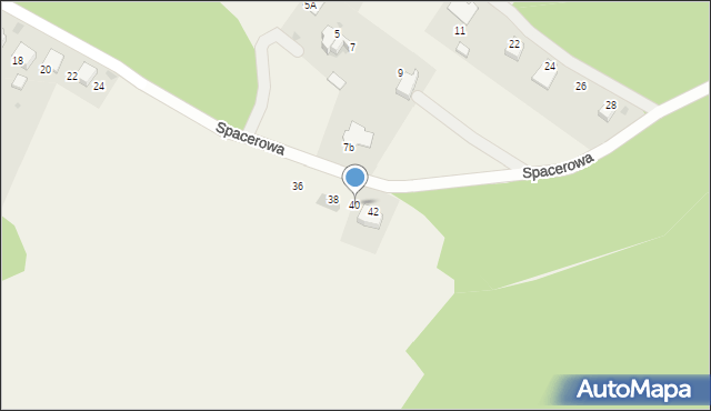 Bolęcin, Spacerowa, 40, mapa Bolęcin