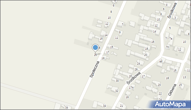 Bolesław, Społeczna, 20, mapa Bolesław