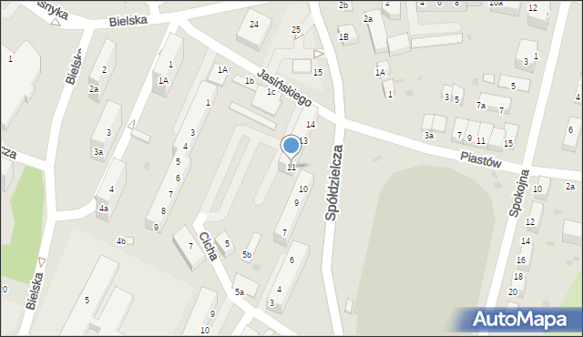 Bolesławiec, Spółdzielcza, 11, mapa Bolesławca