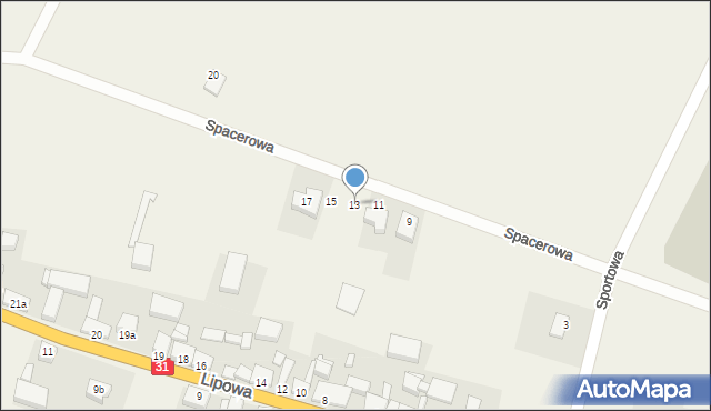 Boleszkowice, Spacerowa, 13, mapa Boleszkowice