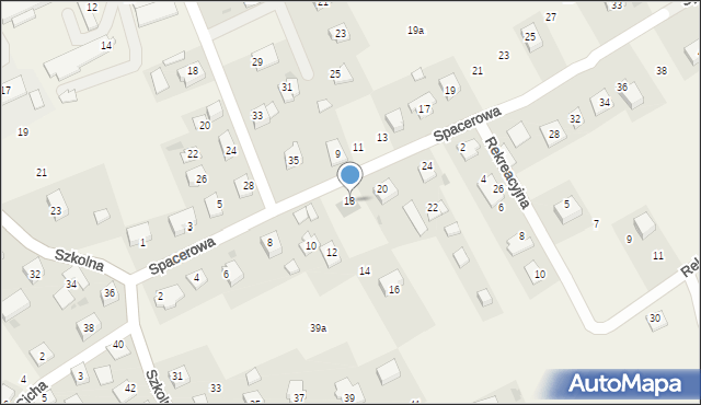 Borek Szlachecki, Spacerowa, 18, mapa Borek Szlachecki