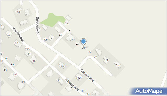 Borkowo, Spacerowa, 23, mapa Borkowo