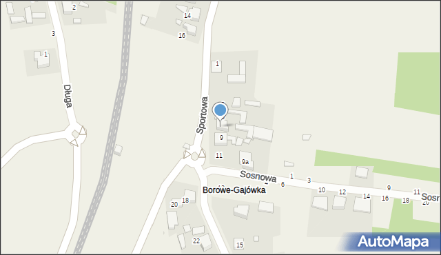 Borowe, Sportowa, 7, mapa Borowe