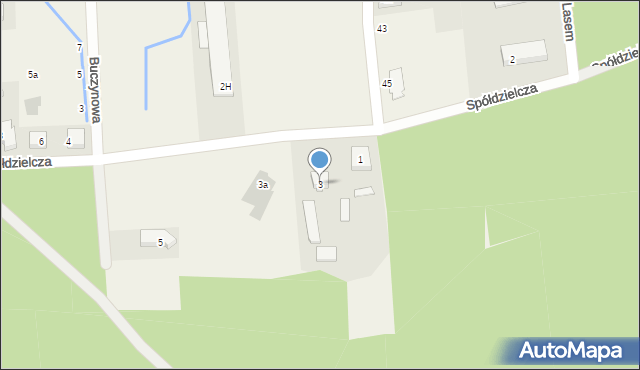 Borówiec, Spółdzielcza, 3, mapa Borówiec