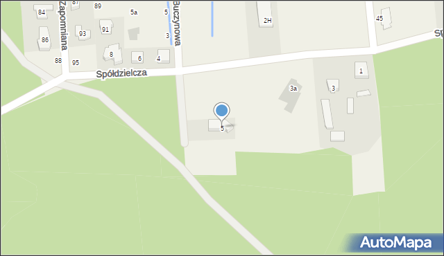 Borówiec, Spółdzielcza, 5, mapa Borówiec