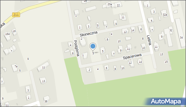 Borowo, Spacerowa, 3, mapa Borowo