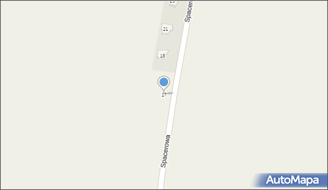 Borzęcin Duży, Spacerowa, 17, mapa Borzęcin Duży