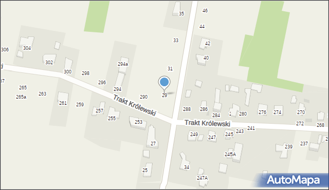 Borzęcin Duży, Spacerowa, 29, mapa Borzęcin Duży