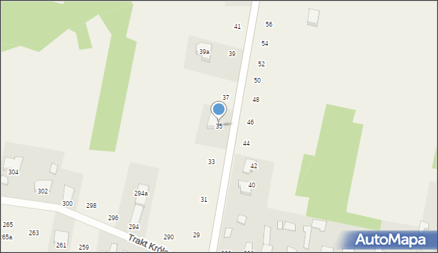 Borzęcin Duży, Spacerowa, 35, mapa Borzęcin Duży