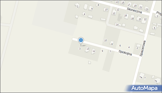 Bronisławów, Spokojna, 15, mapa Bronisławów