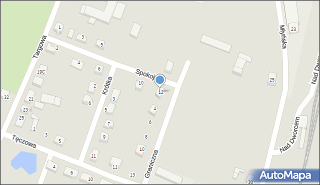 Brusy, Spokojna, 14, mapa Brusy