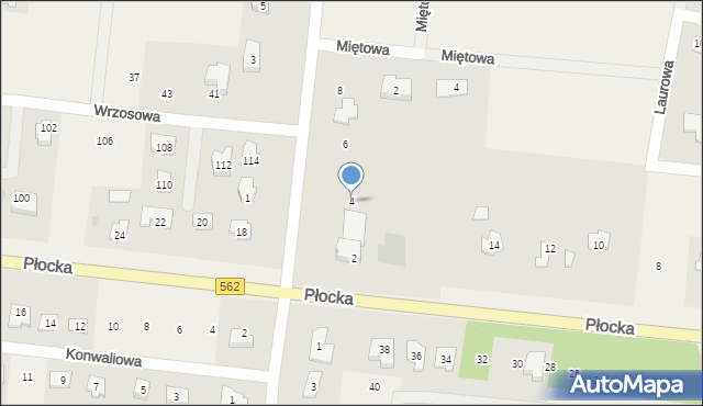 Brwilno, Spacerowa, 4, mapa Brwilno