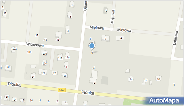 Brwilno, Spacerowa, 6, mapa Brwilno