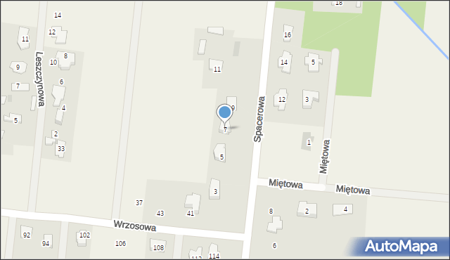 Brwilno, Spacerowa, 7, mapa Brwilno