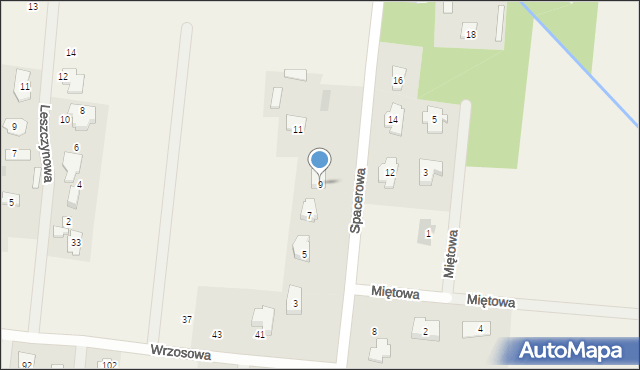 Brwilno, Spacerowa, 9, mapa Brwilno