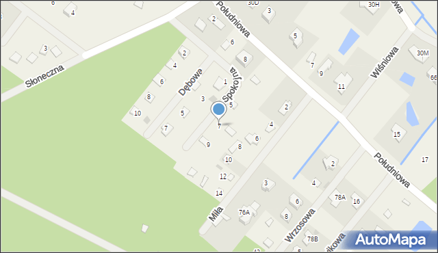 Brwilno Dolne, Spokojna, 7, mapa Brwilno Dolne