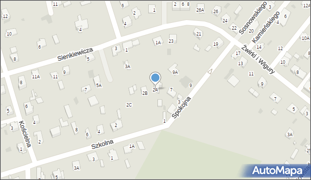 Brwinów, Spokojna, 2A, mapa Brwinów