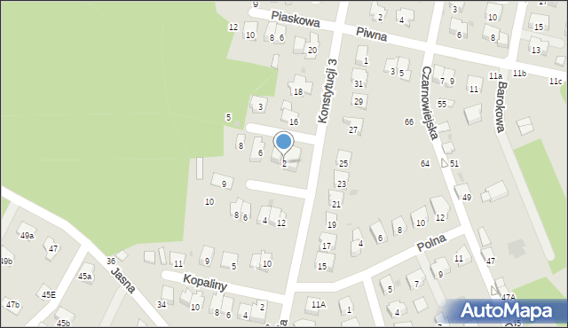 Brzesko, Spacerowa, 2, mapa Brzesko