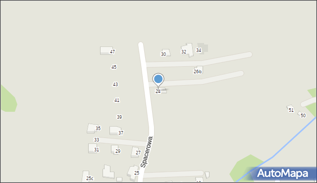 Brzozów, Spacerowa, 24, mapa Brzozów