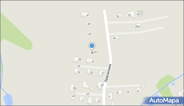 Brzozów, Spacerowa, 39, mapa Brzozów