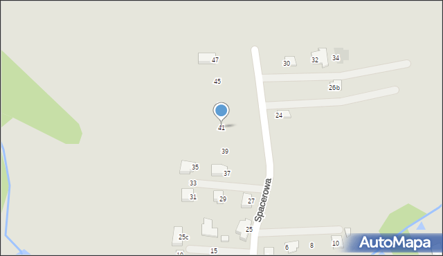 Brzozów, Spacerowa, 41, mapa Brzozów