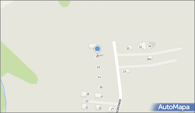 Brzozów, Spacerowa, 45, mapa Brzozów