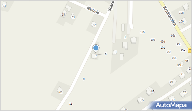 Brzozówka, Spacerowa, 7, mapa Brzozówka