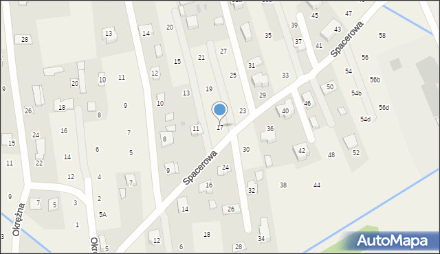 Brzozówka, Spacerowa, 17, mapa Brzozówka