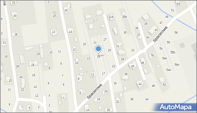 Brzozówka, Spacerowa, 19, mapa Brzozówka