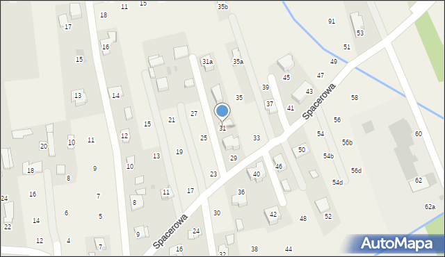 Brzozówka, Spacerowa, 31, mapa Brzozówka