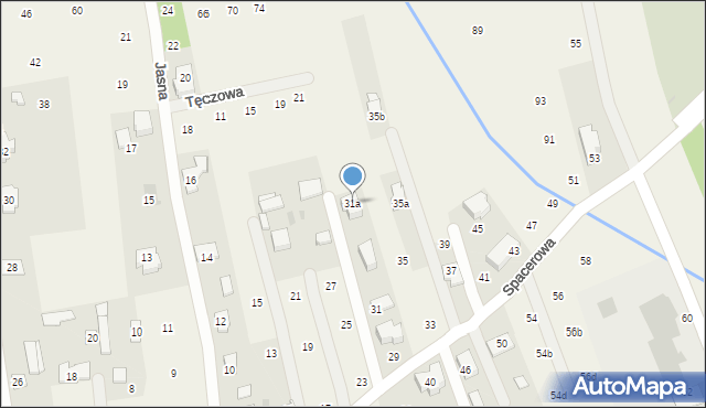 Brzozówka, Spacerowa, 31a, mapa Brzozówka