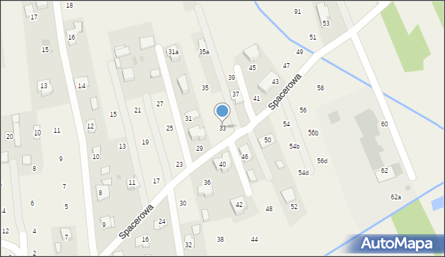 Brzozówka, Spacerowa, 33, mapa Brzozówka