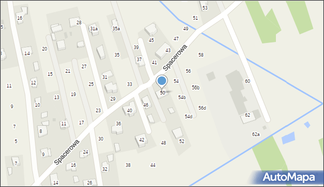 Brzozówka, Spacerowa, 50, mapa Brzozówka
