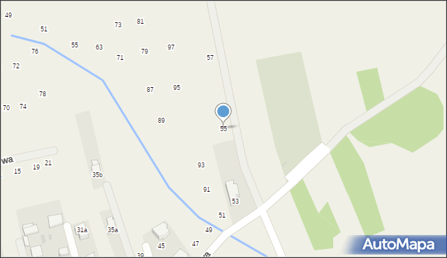 Brzozówka, Spacerowa, 55, mapa Brzozówka