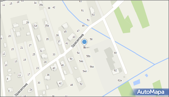 Brzozówka, Spacerowa, 56a, mapa Brzozówka