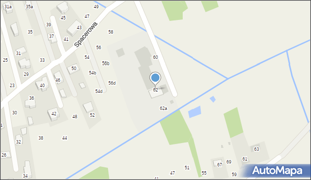 Brzozówka, Spacerowa, 62, mapa Brzozówka