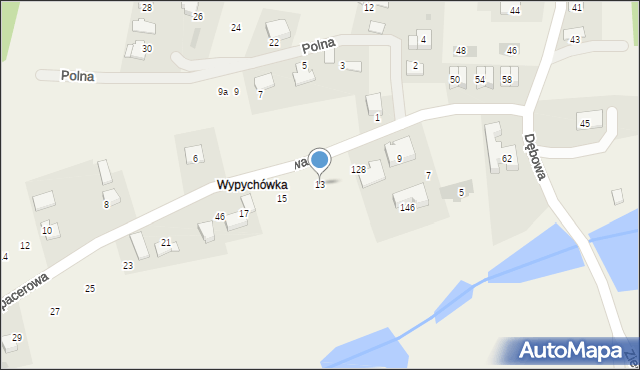 Brzyczyna, Spacerowa, 13, mapa Brzyczyna