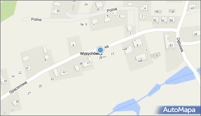 Brzyczyna, Spacerowa, 15, mapa Brzyczyna